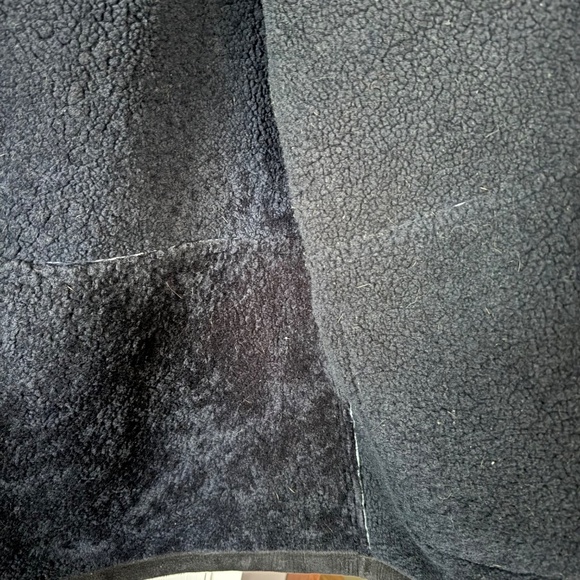 Vintage Ralp Lauren Blue Shearling Jacket Coat XL Genuine - Picture 9 of 12